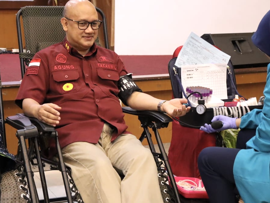 Kanwil Kemenkumham DIY Adakan Donor Darah Memperingati Hari Bakti Pemasyarakatan