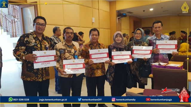 Kanwil Kemenkumham Daerah Istimewa Yogyakarta Hadiri Acara Penyerahan DIPA APBN Tahun 2020 di Kepatihan