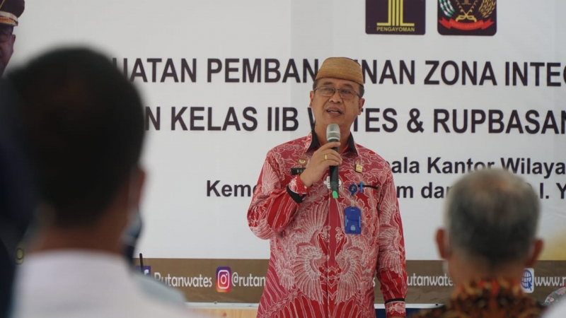 Kunjungi Rutan dan Rupbasan di Kulon Progo, Kepala Kantor Wilayah Berikan Penguatan Pembangunan Zona Integritas