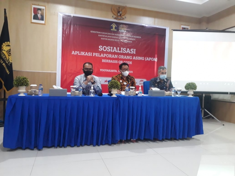Kolaborasi Divisi Keimigrasian dan Kanim Yogyakarta Adakan Sosialisasi Aplikasi Pelaporan Orang Asing Berbasis QR Code