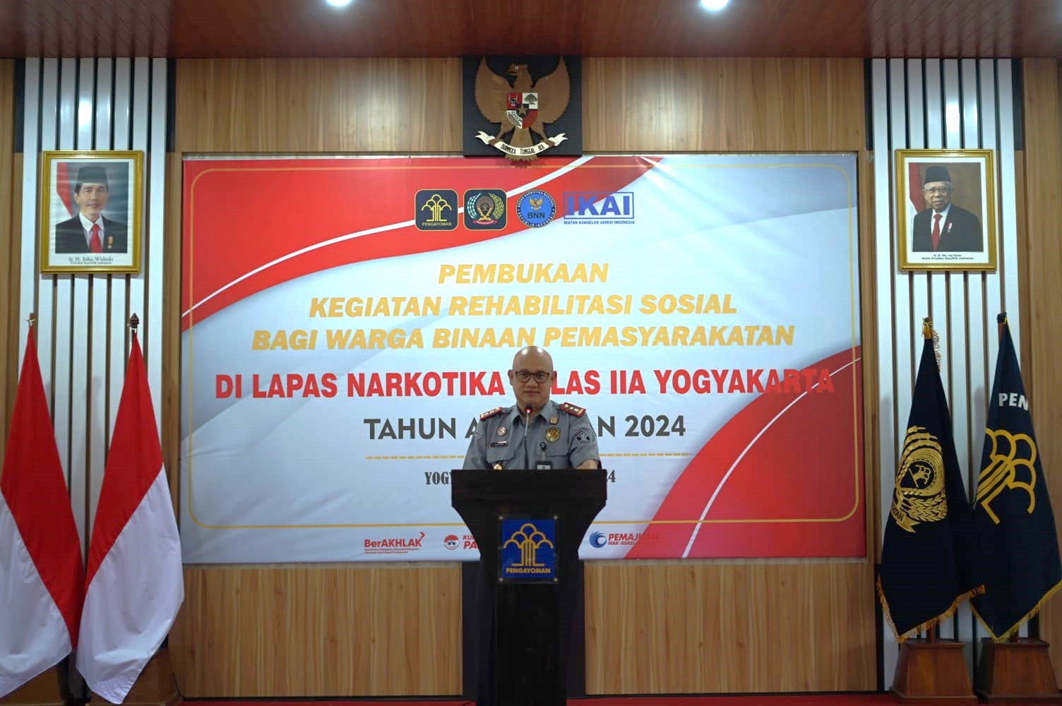 Dukung Pemulihan WBP, Kepala Kanwil Kemenkumham DIY Hadiri pembukaan Kegiatan Rehabilitasi Lapas Narkotika Yogyakarta