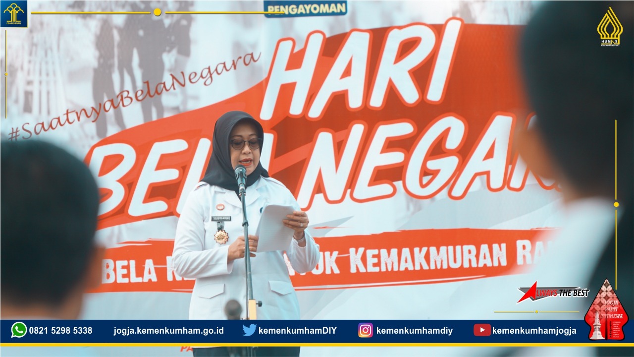 Peringati Hari Bela Negara, Kanwil Kemenkumham Daerah Istimewa Yogyakarta Laksanakan Upacara
