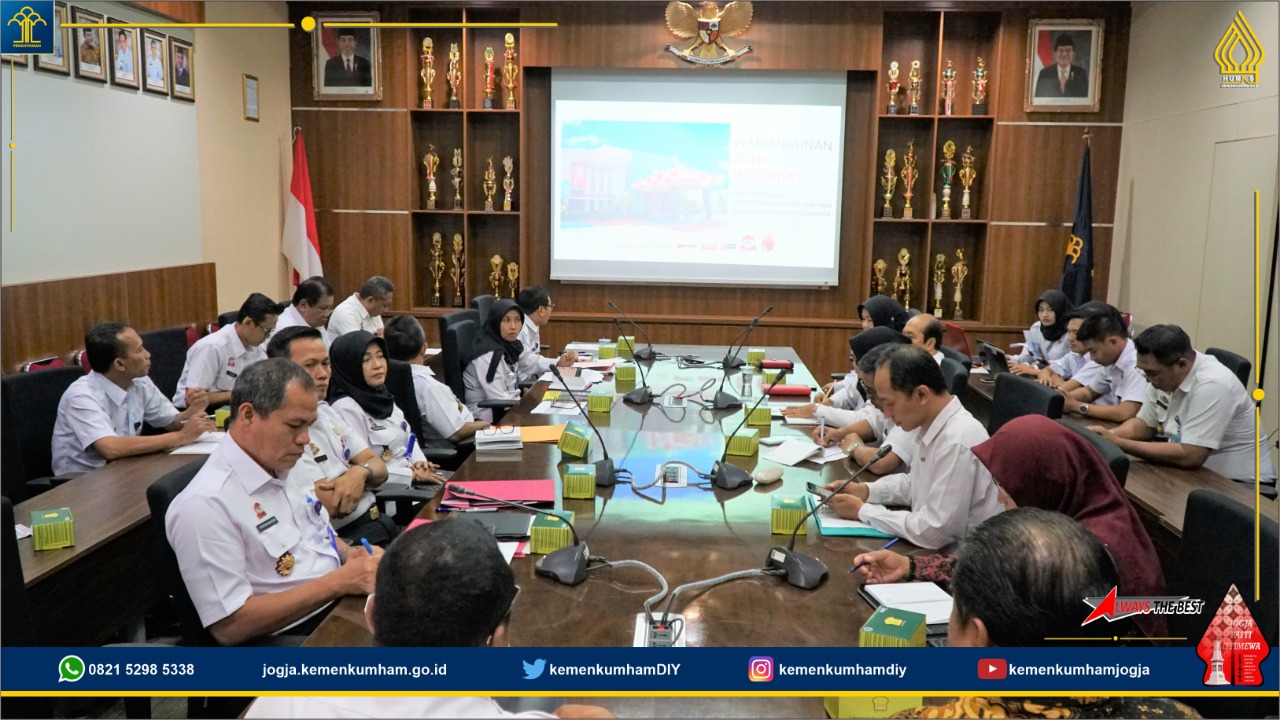 Entry Meeting Kanwil Kemenkumham D. I. Yogyakarta Dengan BPS DIY, Predikat WBK Semakin Dekat