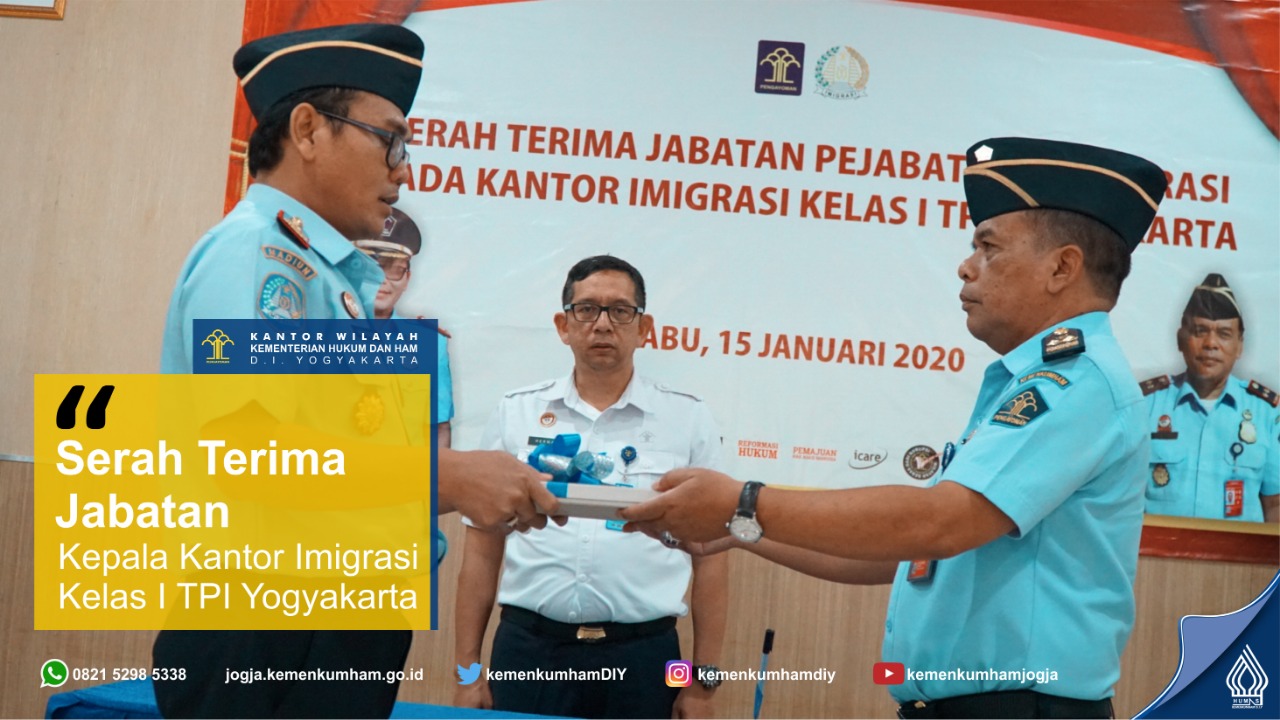Sertijab Kepala Kantor Imigrasi, Yusup Umardani Resmi Jadi Pemimpin Baru